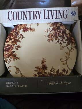 Country Living Faded Antique Vintage Stoneware Dinnerware Collection